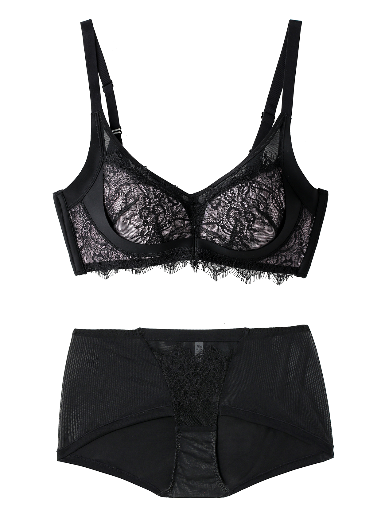 SuperGard Cabin Bra 8114 | Wireless Bra for Women with French Lace Detail, Soft Side Support and Pressure-Free Nipple Space