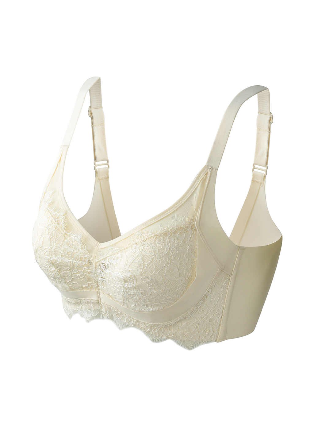 SuperGard Cabin Bra 8114 | Wireless Bra for Women with French Lace Detail, Soft Side Support and Pressure-Free Nipple Space